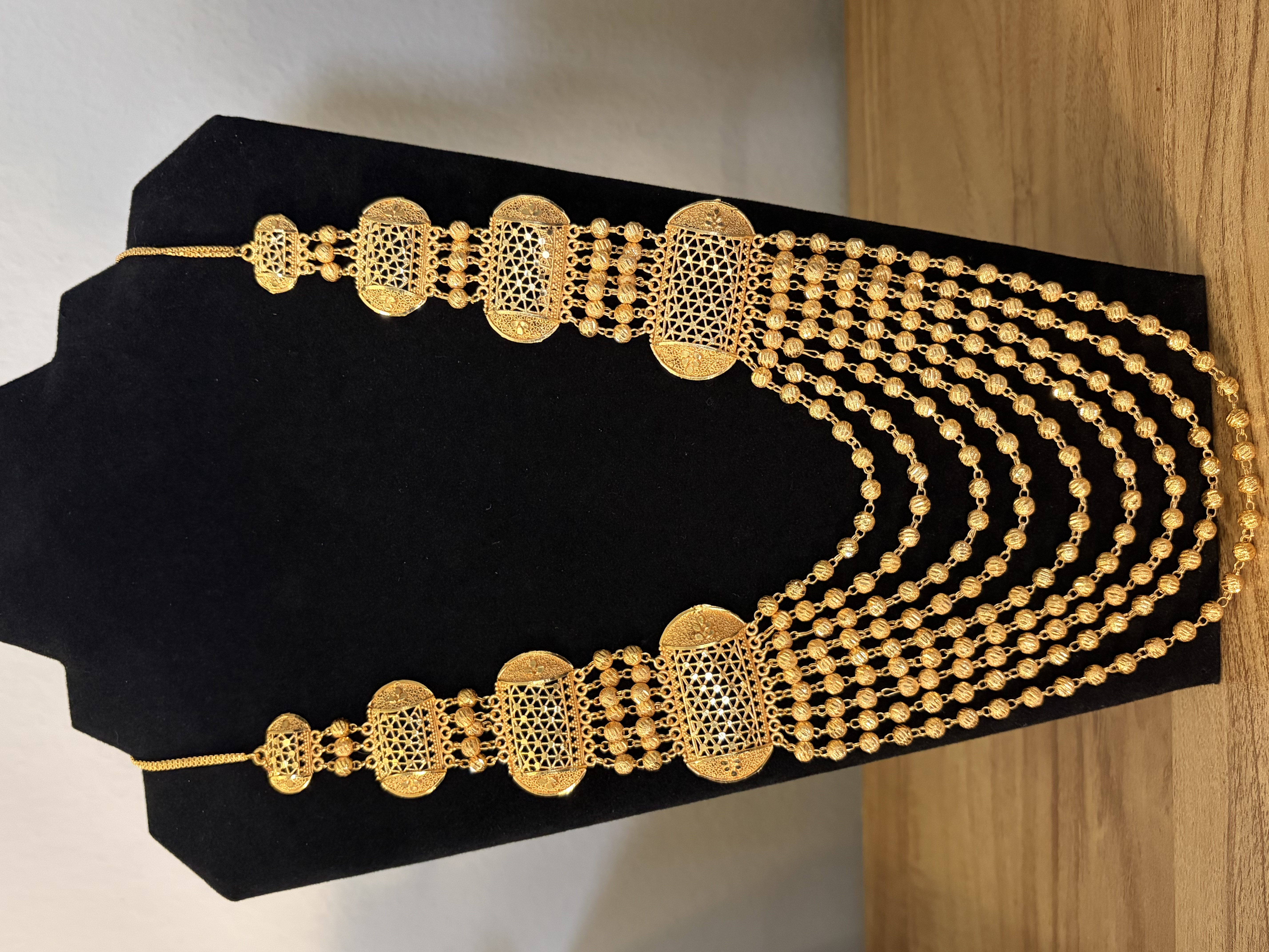 Gold Multi-Strand Long Necklace